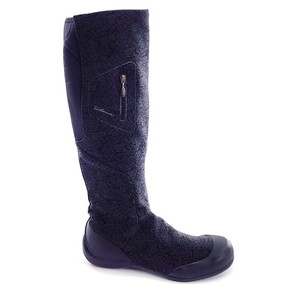 SALOMON Uma Trois Waterproof Knee-High Stretch Boots Black Zip Black - Picture 3 of 9